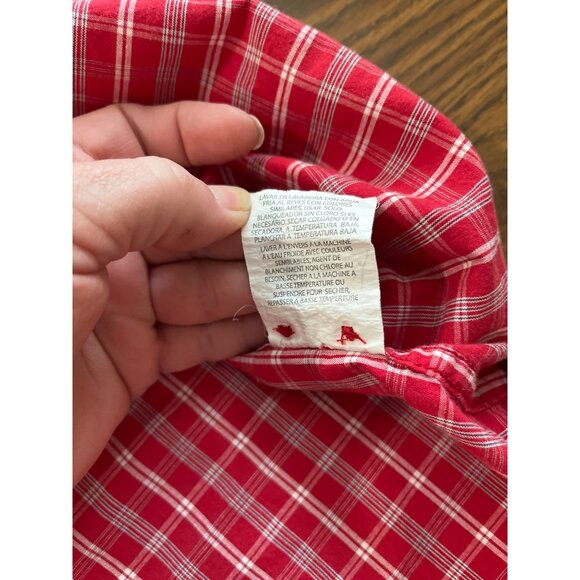 Wrangler red plaid short sleeved button front shirt size 3XL - Picture 5 of 5
